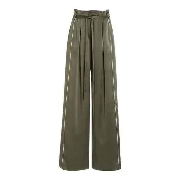 Simkhai Pleated Green Arlet Pants Size 6 - Picture 1 of 5